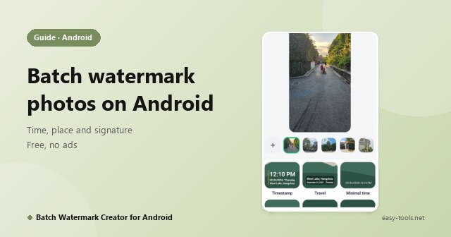 How to Batch Watermark Photos on Android: Time and Place on Dozens of Photos at Once