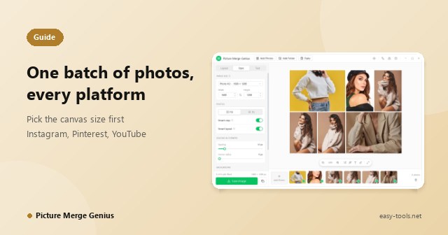 One Set of Photos, Many Platforms: Choose the Canvas Size First, Then Collage