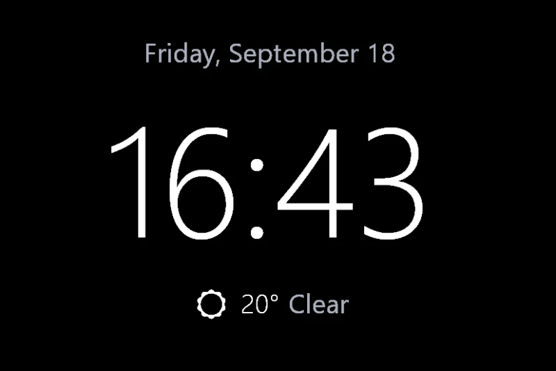 Date Time & Weather screensaver, Classic layout