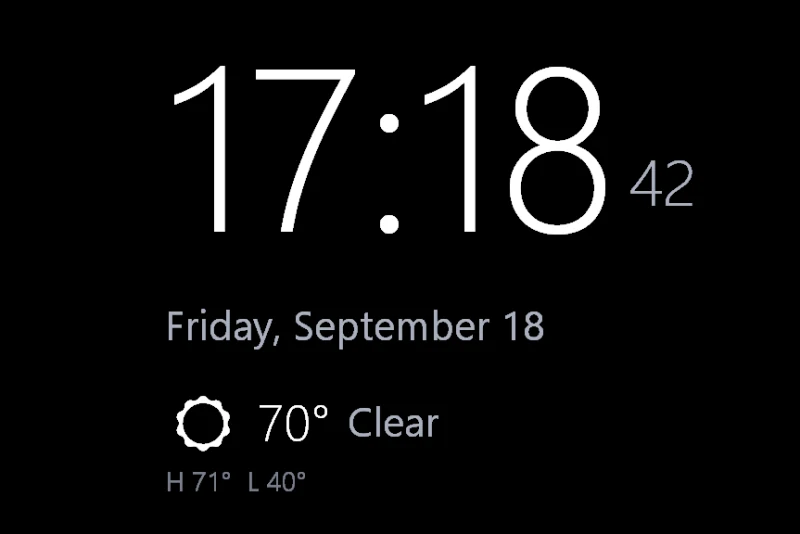Date Time & Weather screensaver, Left Stack layout