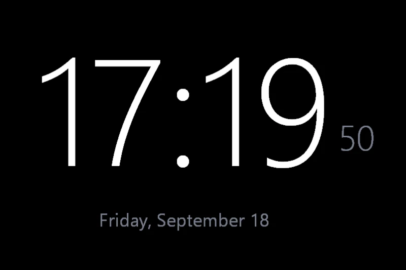 Date Time & Weather screensaver, Minimal layout