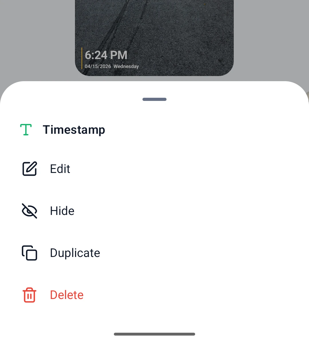 Layer options
