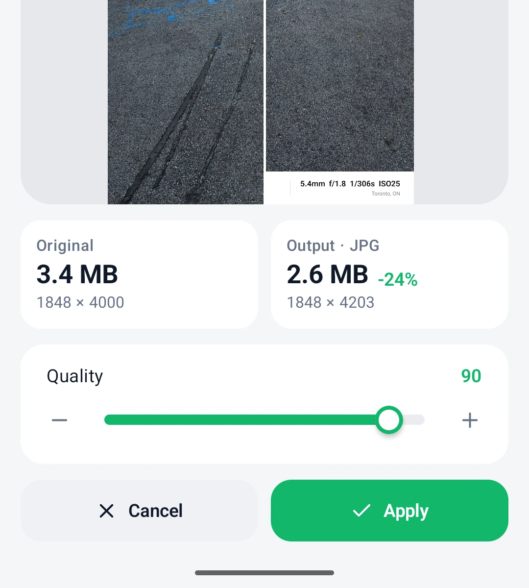 Compare compression