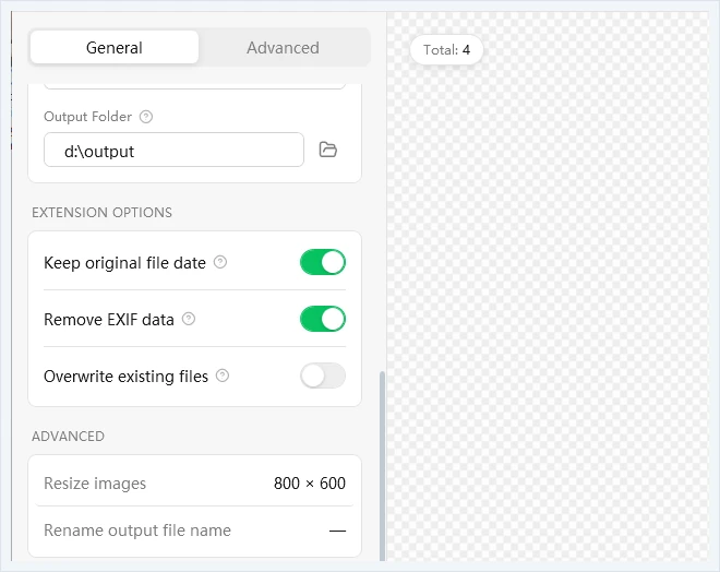 Extension options