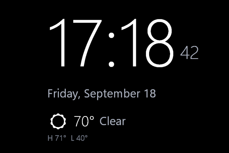 Date Time & Weather screensaver, Left Stack layout
