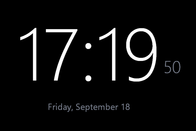 Date Time & Weather screensaver, Minimal layout