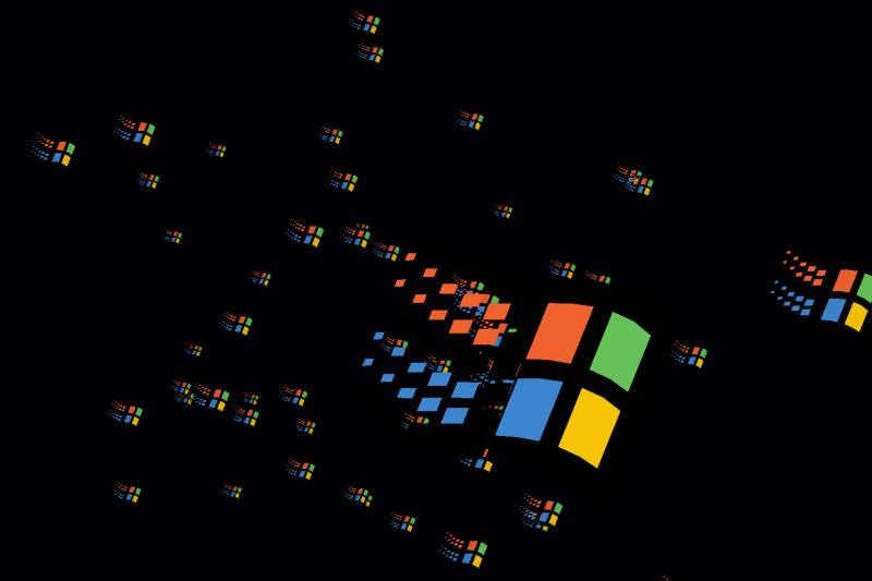 Flying Windows screensaver thumbnail